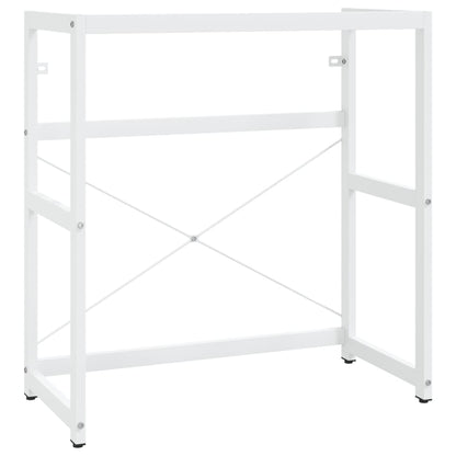 vidaXL Bathroom Washbasin Frame with Built-in Basin White Iron