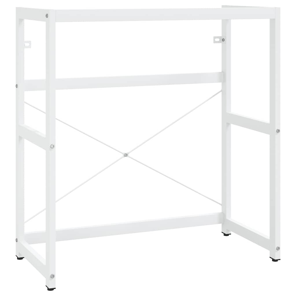 vidaXL Bathroom Washbasin Frame with Built-in Basin White Iron