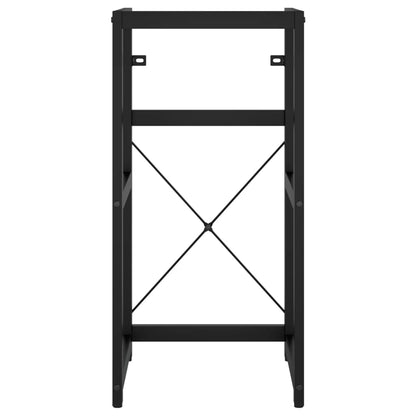 vidaXL Bathroom Washbasin Frame with Built-in Basin Black Iron
