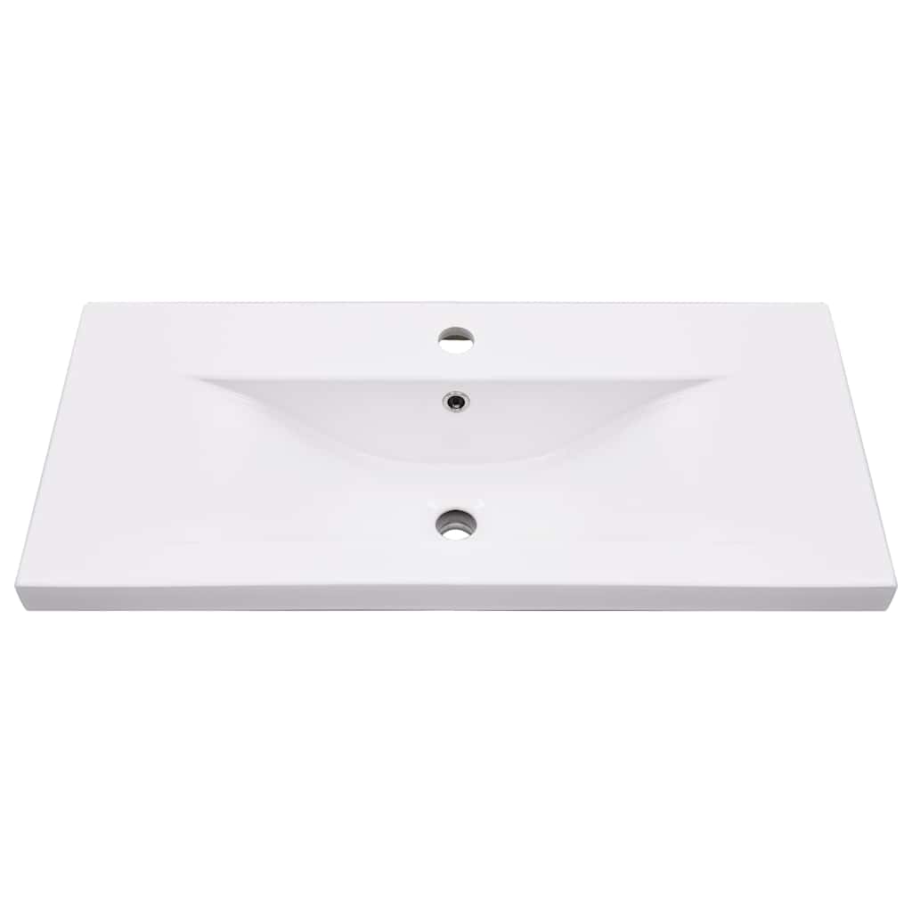 vidaXL Bathroom Washbasin Frame with Built-in Basin Black Iron