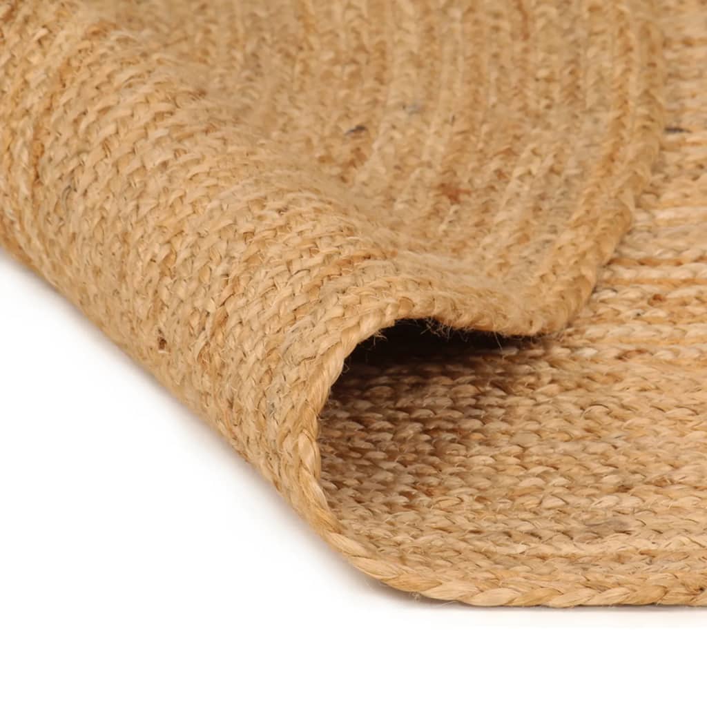 vidaXL Area Rug Braided Jute 210 cm Round