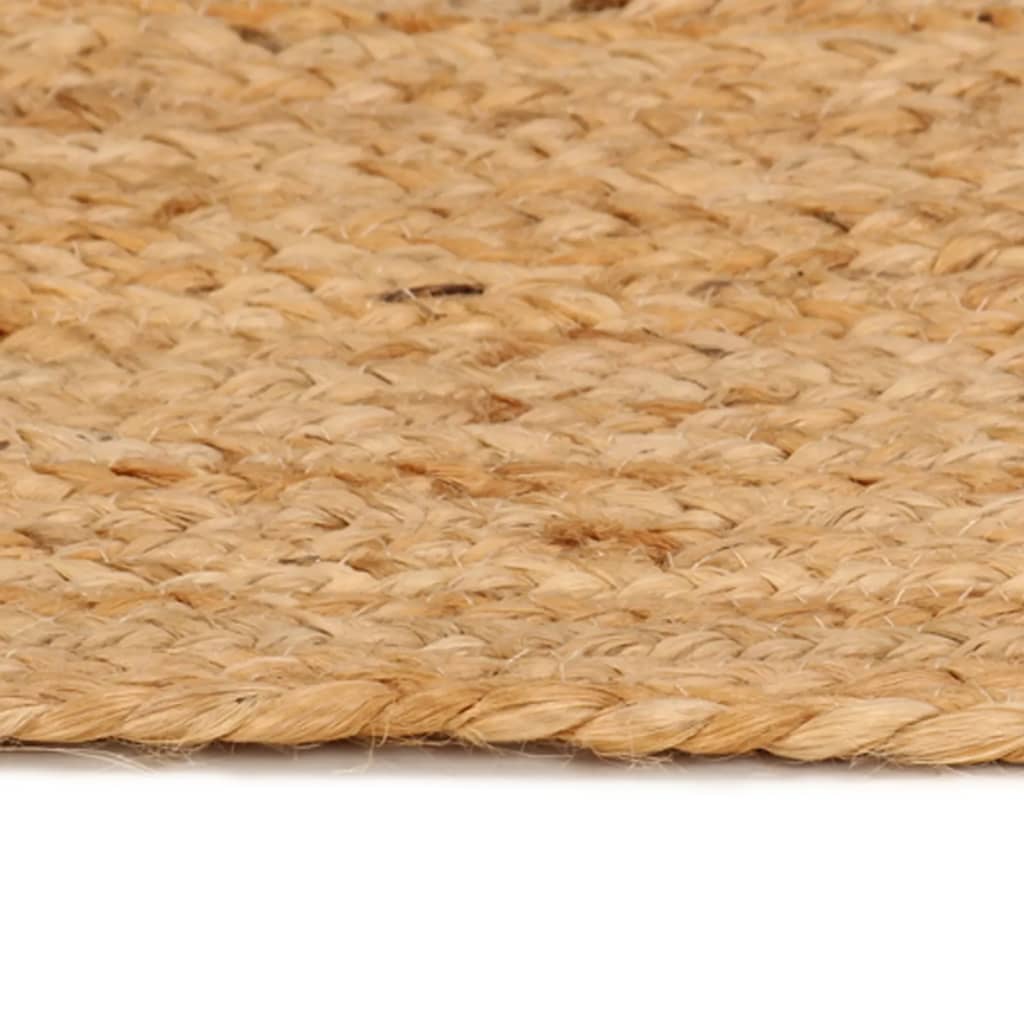 vidaXL Area Rug Braided Jute 210 cm Round
