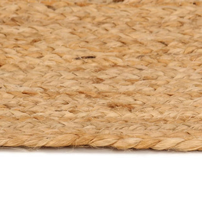 vidaXL Area Rug Braided Jute 210 cm Round