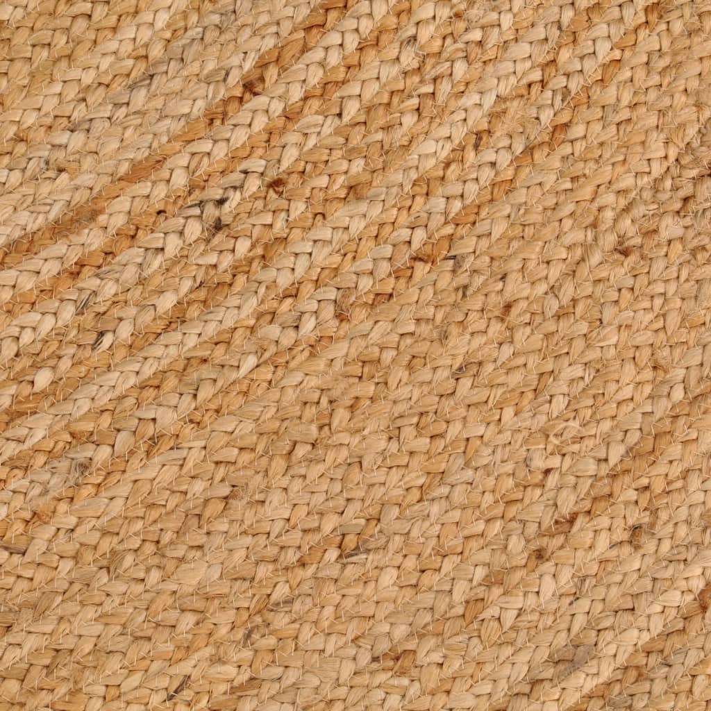 vidaXL Area Rug Braided Jute 210 cm Round