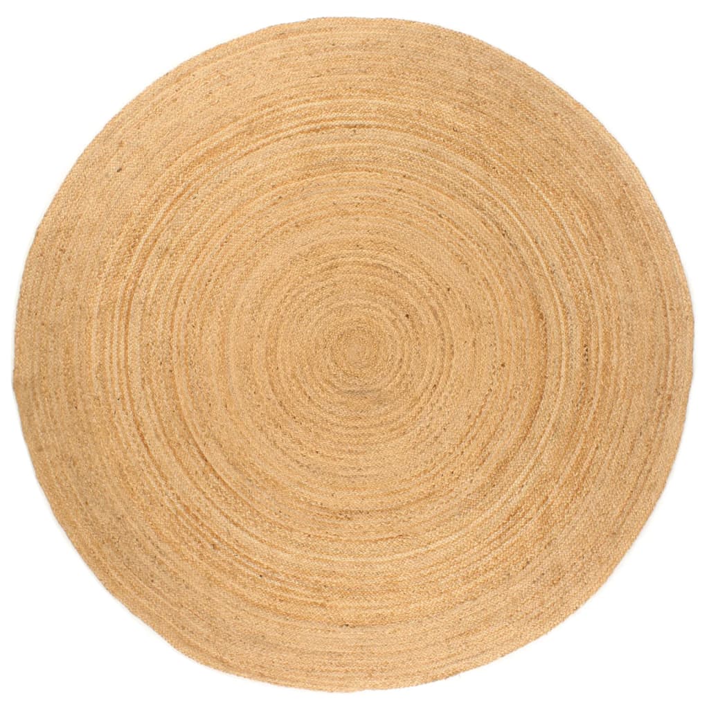 vidaXL Area Rug Braided Jute 240 cm Round