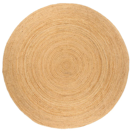vidaXL Area Rug Braided Jute 240 cm Round