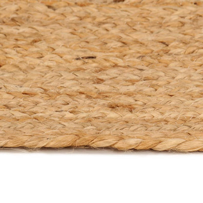 vidaXL Area Rug Braided Jute 240 cm Round