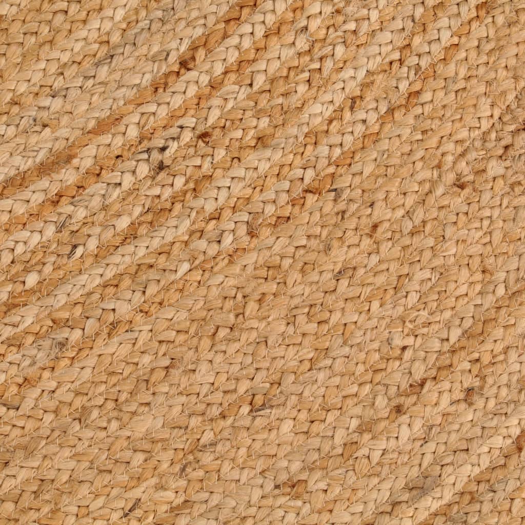 vidaXL Area Rug Braided Jute 240 cm Round
