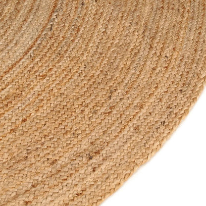 vidaXL Area Rug Braided Jute 240 cm Round