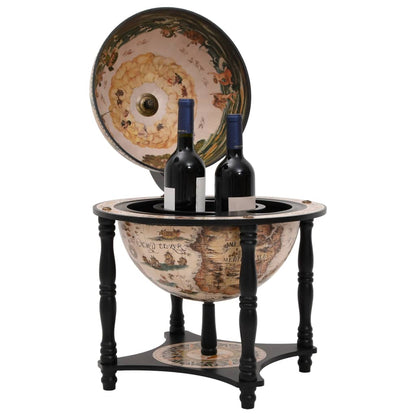 343474 vidaXL Globe Bar Wine Stand Black Solid Wood Eucalyptus