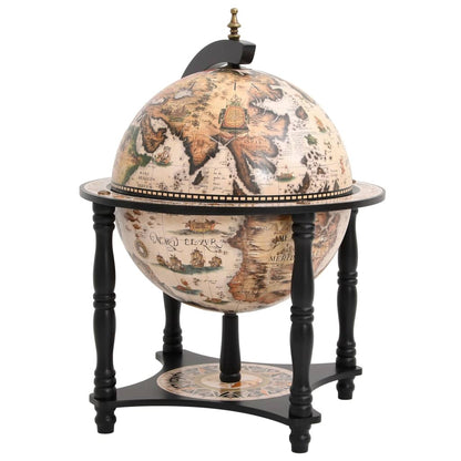 343474 vidaXL Globe Bar Wine Stand Black Solid Wood Eucalyptus