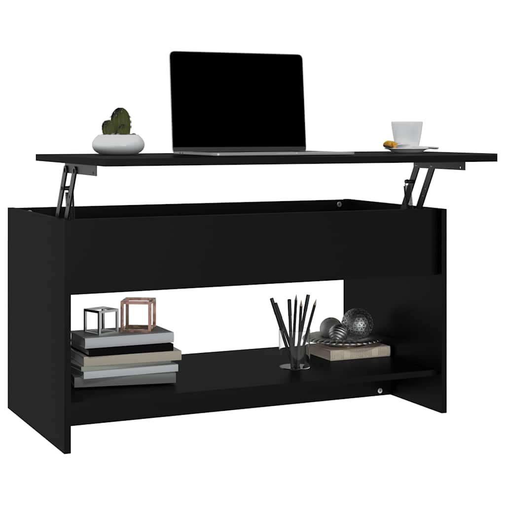 vidaXL Coffee Table Black 102x50x52.5 cm Engineered Wood
