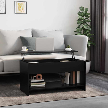 vidaXL Coffee Table Black 102x50x52.5 cm Engineered Wood