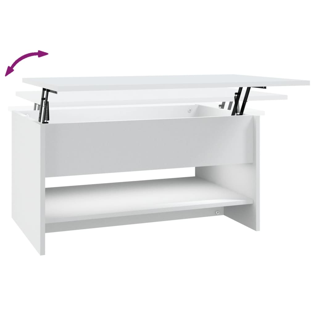 vidaXL Coffee Table White 80x50x40 cm Engineered Wood