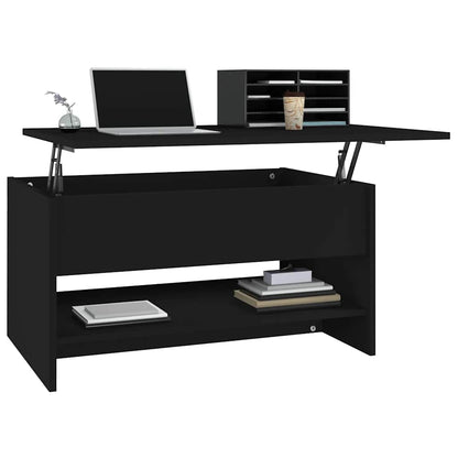 vidaXL Coffee Table Black 80x50x40 cm Engineered Wood