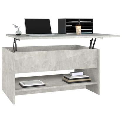 vidaXL Coffee Table Concrete Grey 80x50x40 cm Engineered Wood
