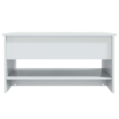 vidaXL Coffee Table High Gloss White 80x50x40 cm Engineered Wood