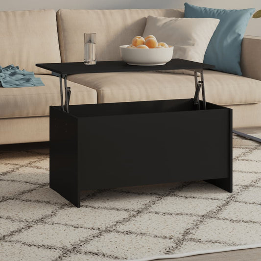 vidaXL Coffee Table Black 102x55,5x52,5 cm Engineered Wood