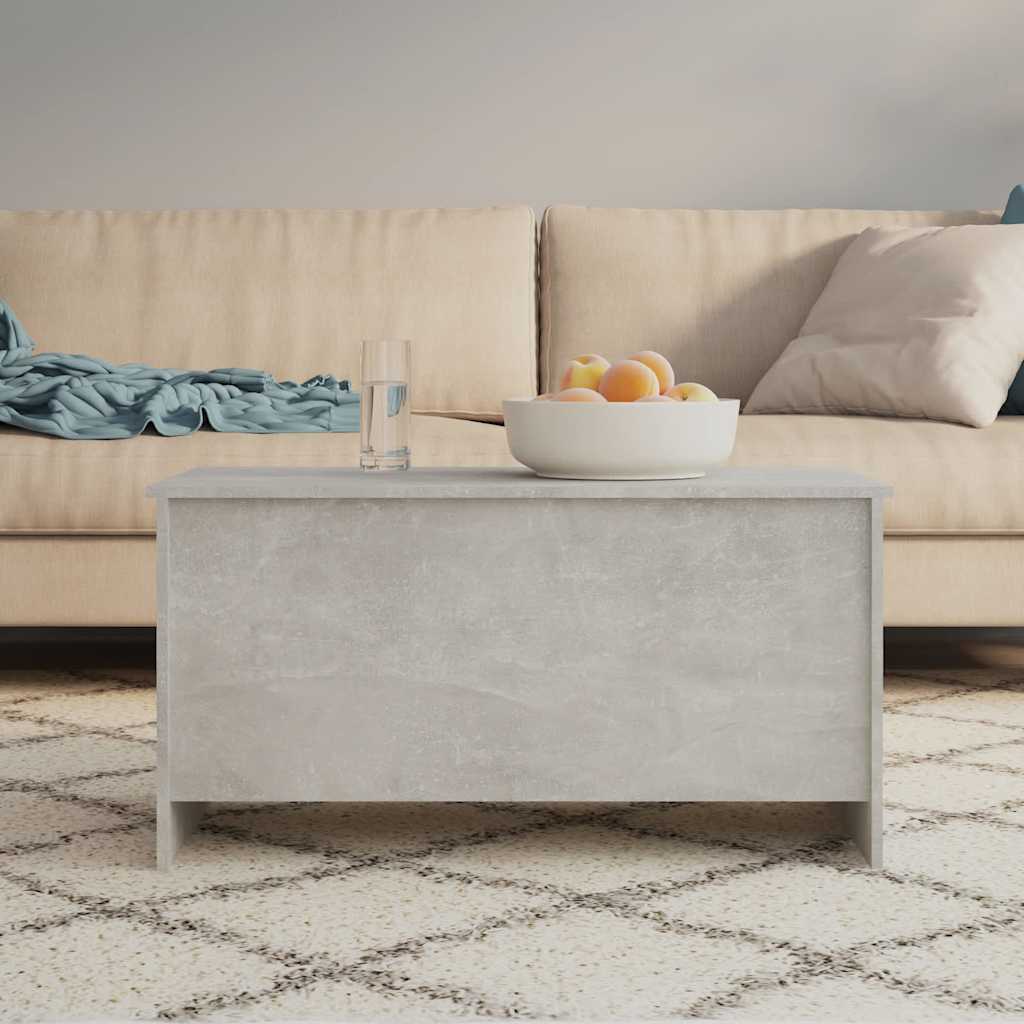 vidaXL Coffee Table Concrete Grey 102x55,5x52,5 cm Engineered Wood