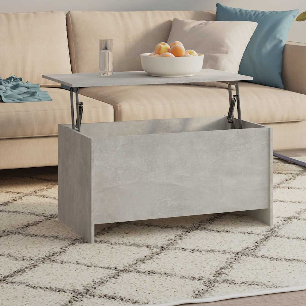 vidaXL Coffee Table Concrete Grey 102x55,5x52,5 cm Engineered Wood