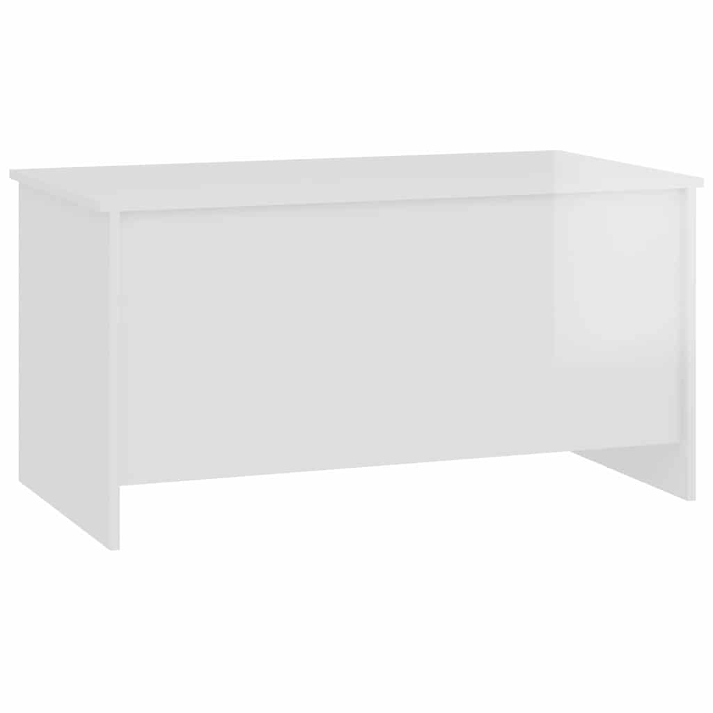 vidaXL Coffee Table High Gloss White 102x55,5x52,5 cm Engineered Wood