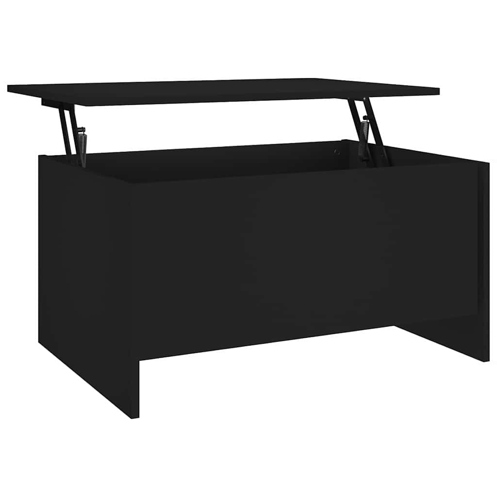 vidaXL Coffee Table Black 80x55,5x41,5 cm Engineered Wood