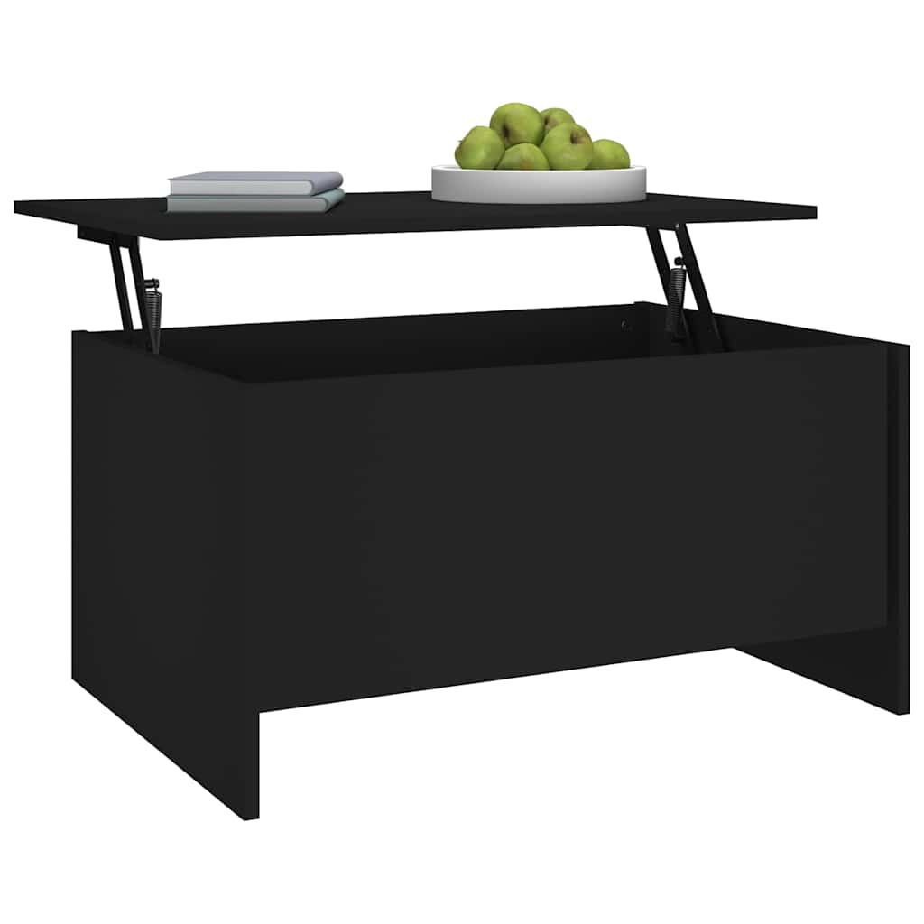 vidaXL Coffee Table Black 80x55,5x41,5 cm Engineered Wood