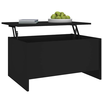 vidaXL Coffee Table Black 80x55,5x41,5 cm Engineered Wood