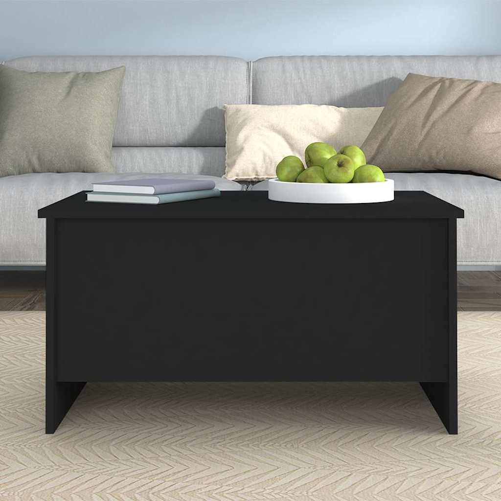 vidaXL Coffee Table Black 80x55,5x41,5 cm Engineered Wood