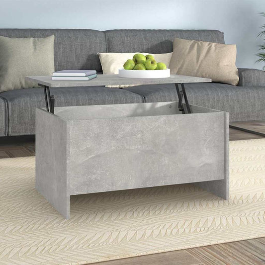 vidaXL Coffee Table Concrete Grey 80x55,5x41,5 cm Engineered Wood