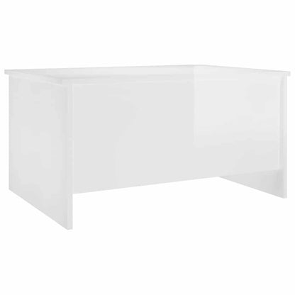 vidaXL Coffee Table High Gloss White 80x55,5x41,5 cm Engineered Wood