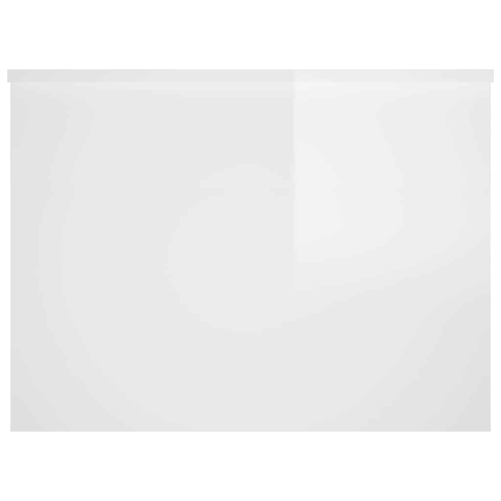 vidaXL Coffee Table High Gloss White 80x55,5x41,5 cm Engineered Wood