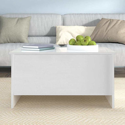 vidaXL Coffee Table High Gloss White 80x55,5x41,5 cm Engineered Wood