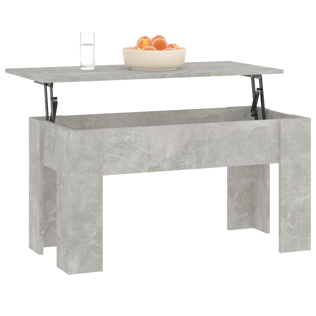 vidaXL Coffee Table Concrete Grey 101x49x52 cm Engineered Wood