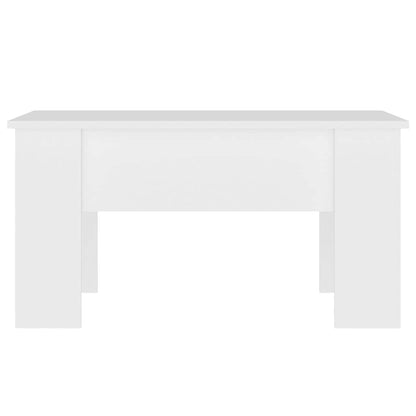 809692 vidaXL Coffee Table White 79x49x41 cm Engineered Wood