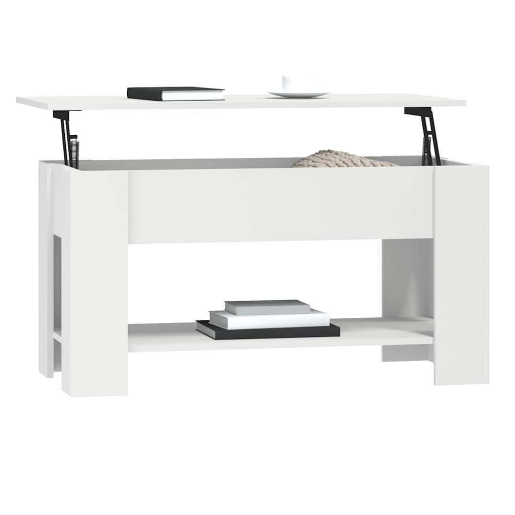 vidaXL Coffee Table White 101x49x52 cm Engineered Wood