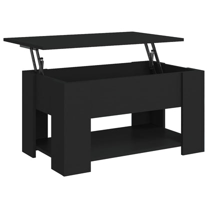 vidaXL Coffee Table Black 79x49x41 cm Engineered Wood