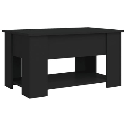 vidaXL Coffee Table Black 79x49x41 cm Engineered Wood