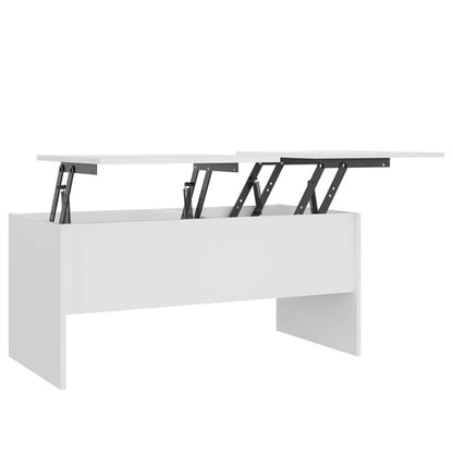 vidaXL Coffee Table White 102x50.5x46.5 cm Engineered Wood