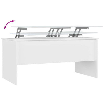 vidaXL Coffee Table White 102x50.5x46.5 cm Engineered Wood
