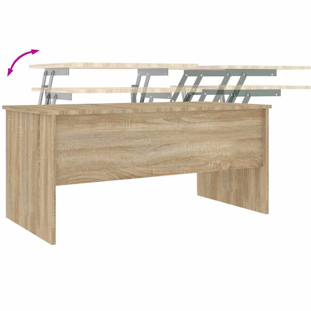 vidaXL Coffee Table Sonoma Oak 102x50.5x46.5 cm Engineered Wood