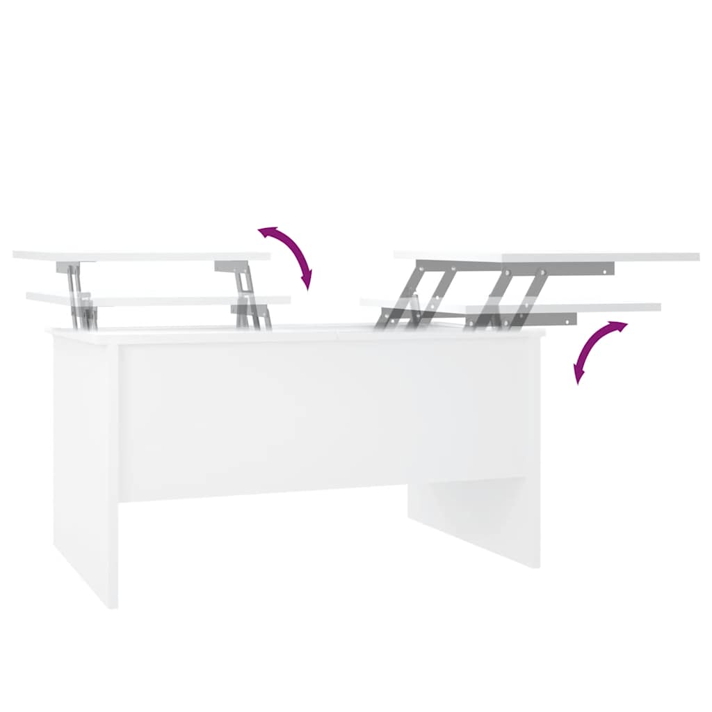 vidaXL Coffee Table White 80x50x42.5 cm Engineered Wood