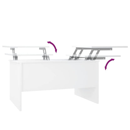 vidaXL Coffee Table White 80x50x42.5 cm Engineered Wood