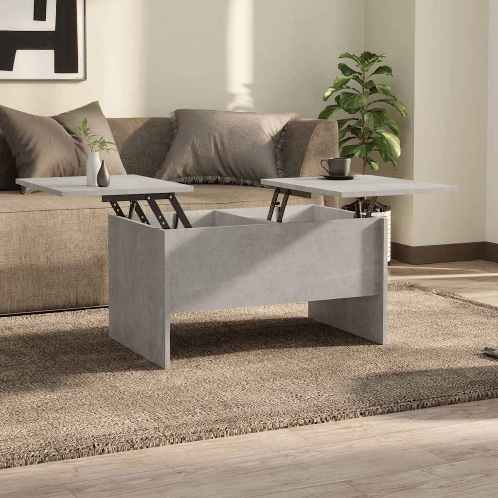vidaXL Coffee Table Concrete Grey 80x50x42.5 cm Engineered Wood