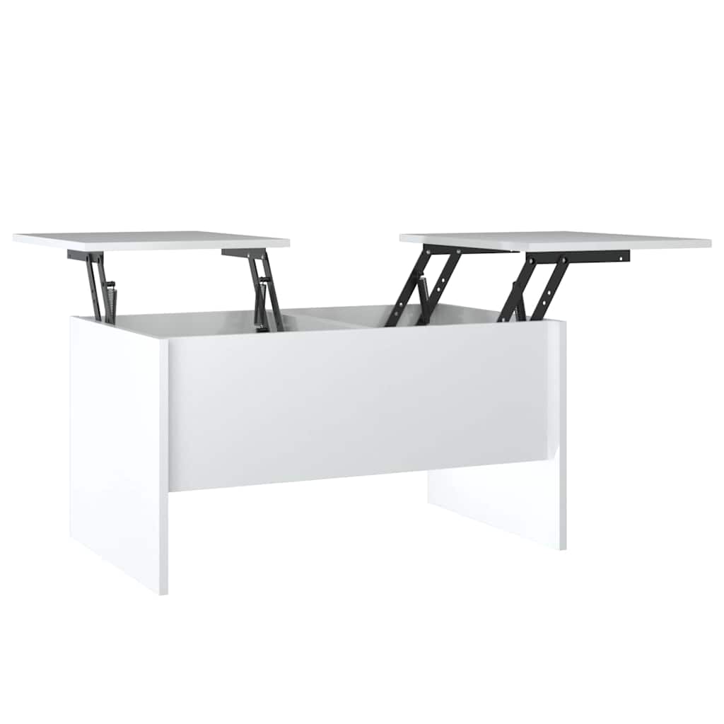 vidaXL Coffee Table High Gloss White 80x50x42.5 cm Engineered Wood