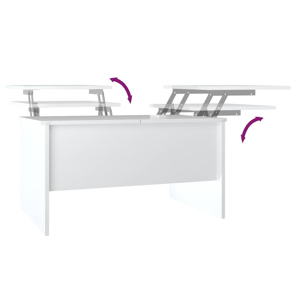 vidaXL Coffee Table High Gloss White 80x50x42.5 cm Engineered Wood