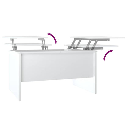 vidaXL Coffee Table High Gloss White 80x50x42.5 cm Engineered Wood