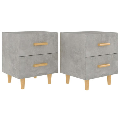 vidaXL Bed Cabinets 2 pcs Concrete Grey 40x35x47.5 cm