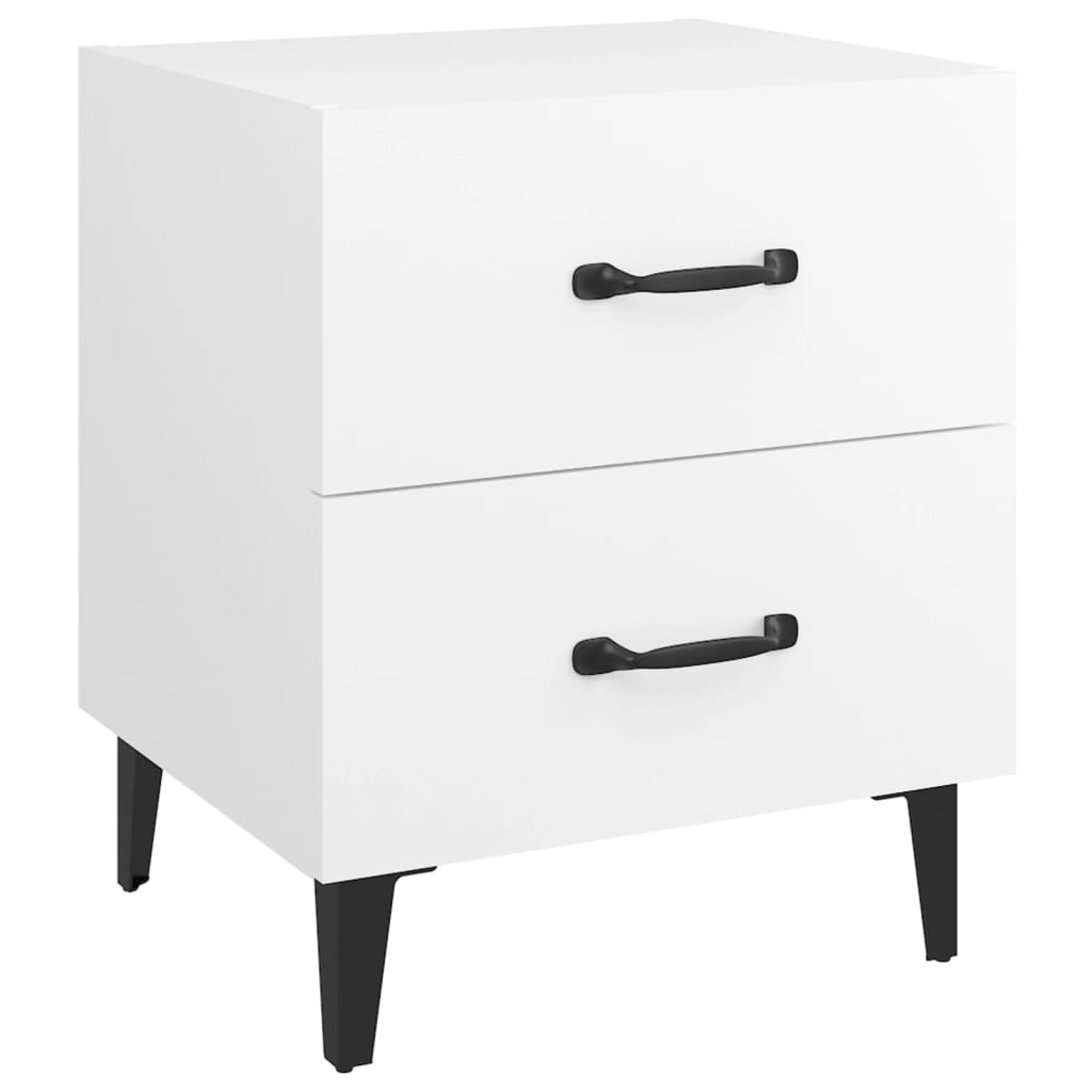 vidaXL Bedside Cabinet White 40x35x47.5 cm