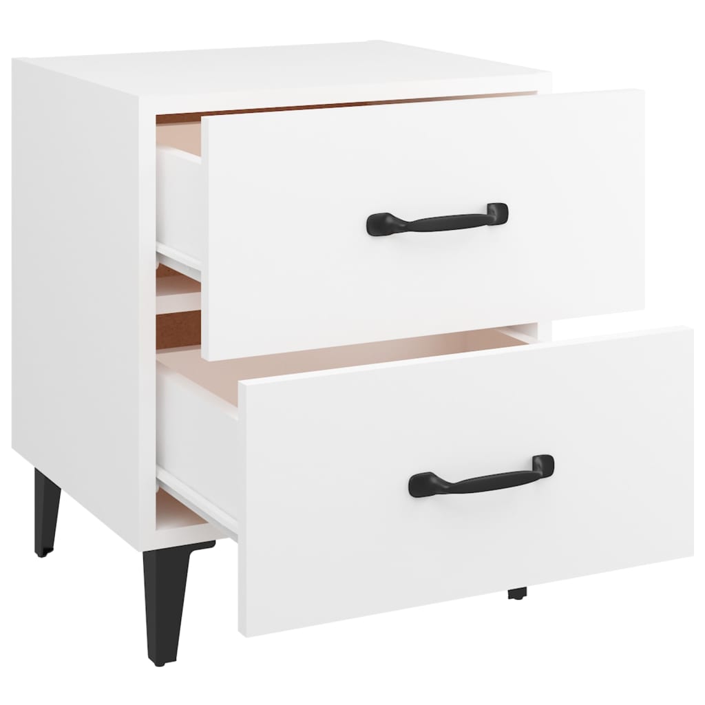 vidaXL Bedside Cabinet White 40x35x47.5 cm